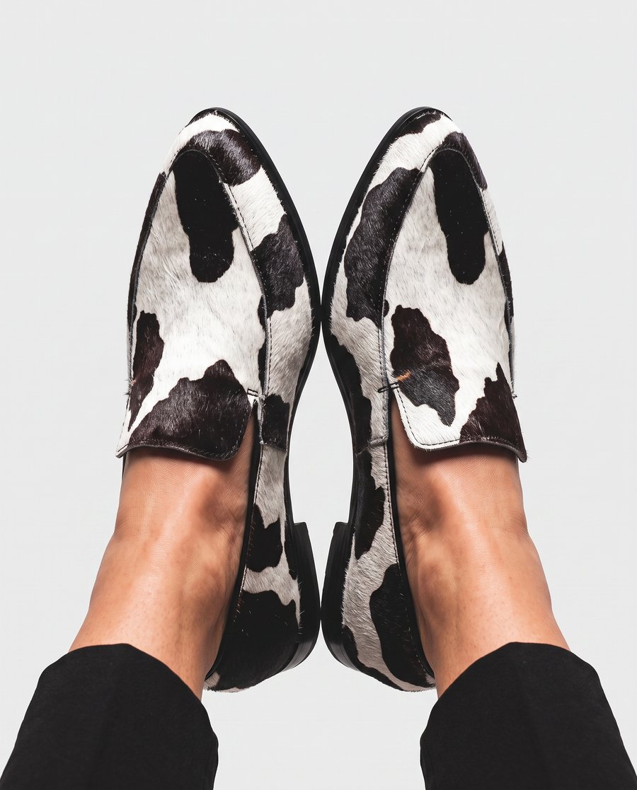 Bella | Mocassins Confortables Imprimé Vache