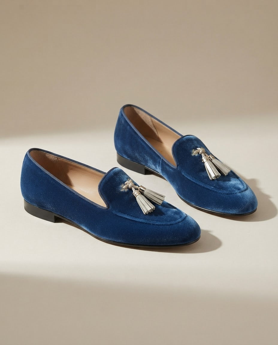 Mocassin Vittoria — Bleu Velours