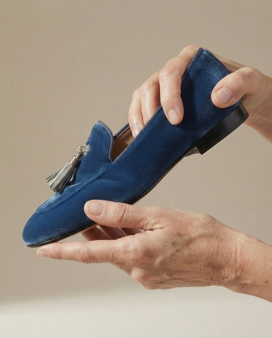 Mocassin Vittoria — Bleu Velours