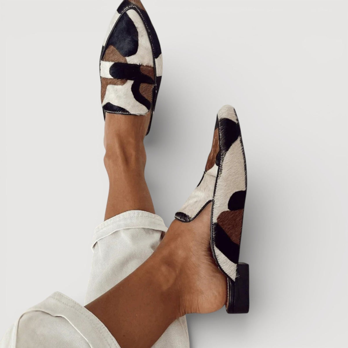 Maria | Mocassins Confortables à Imprimé Vache