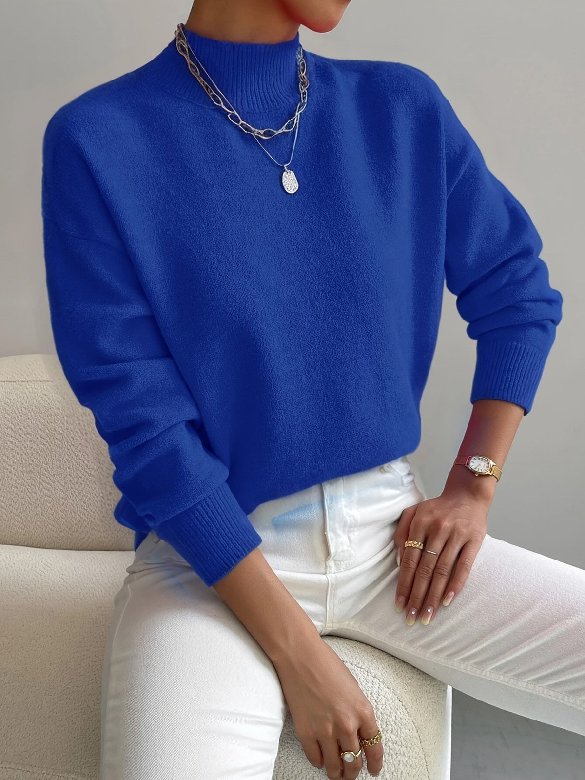 DELAUNAY | Pull Col Montant Doux Christine