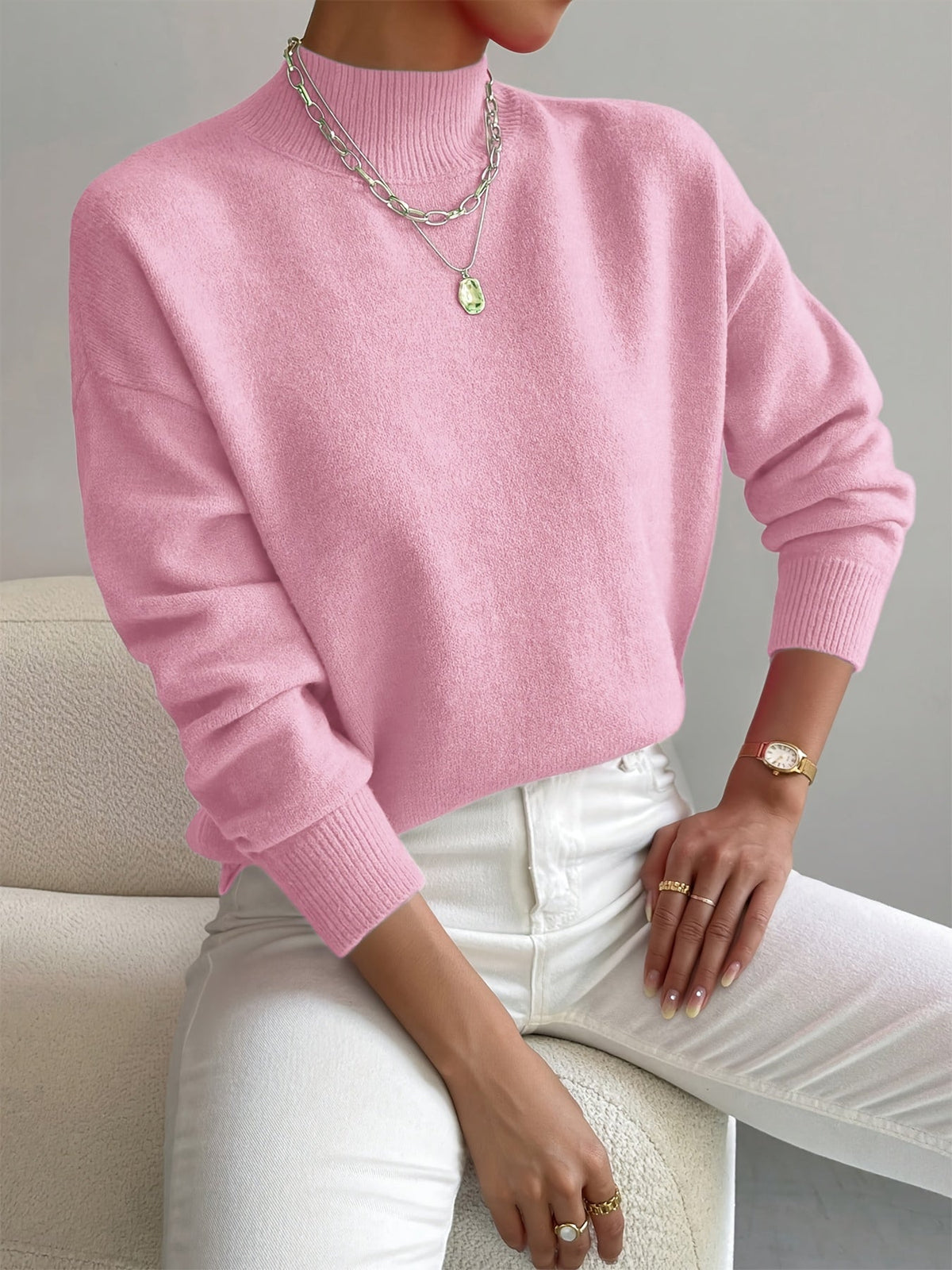 DELAUNAY | Pull Col Montant Doux Christine