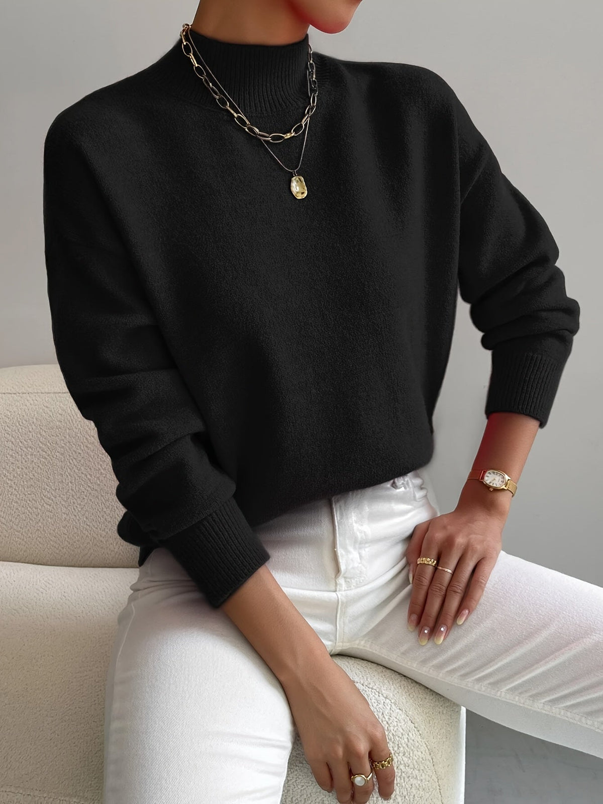 DELAUNAY | Pull Col Montant Doux Christine