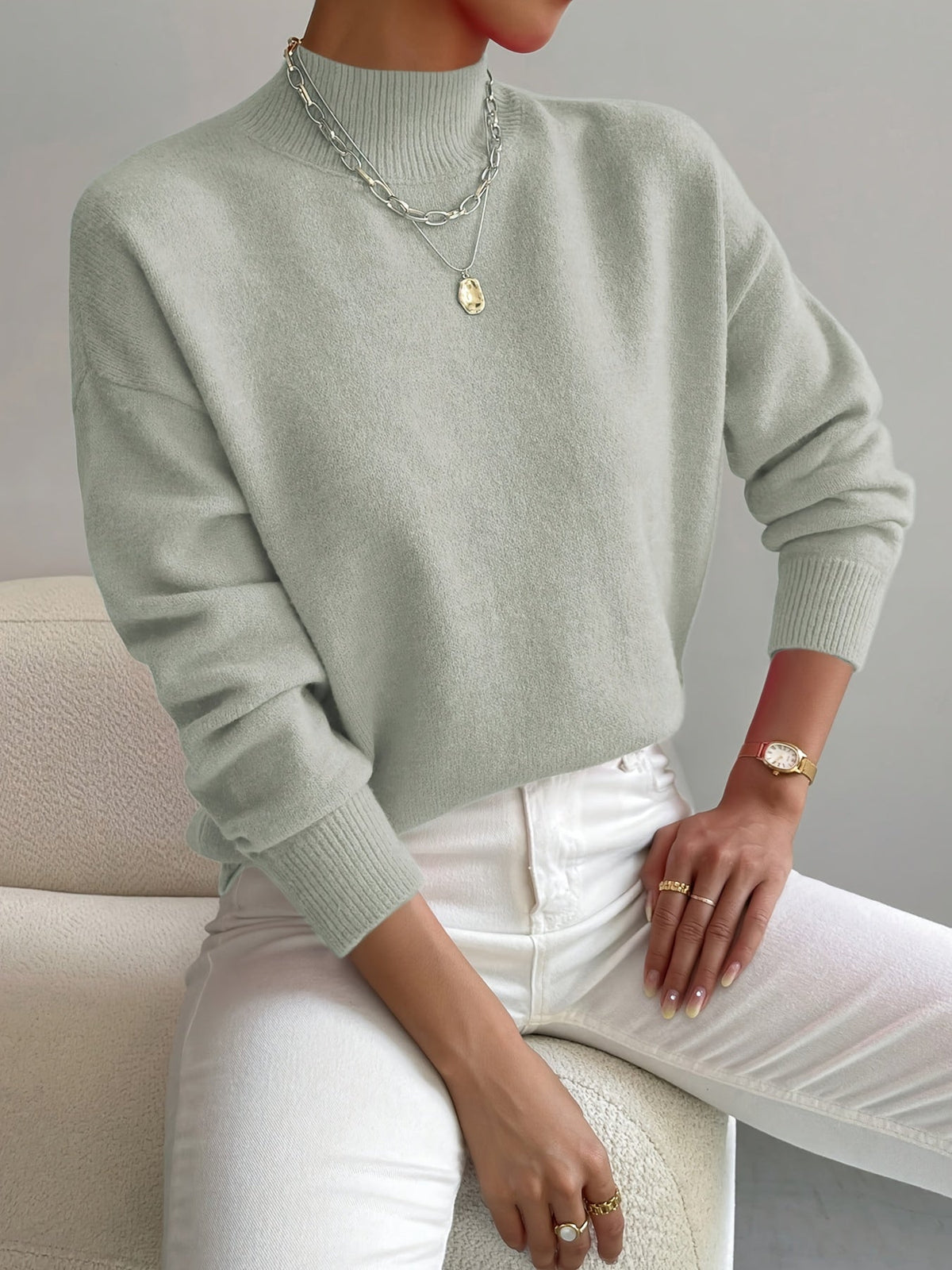 DELAUNAY | Pull Col Montant Doux Christine