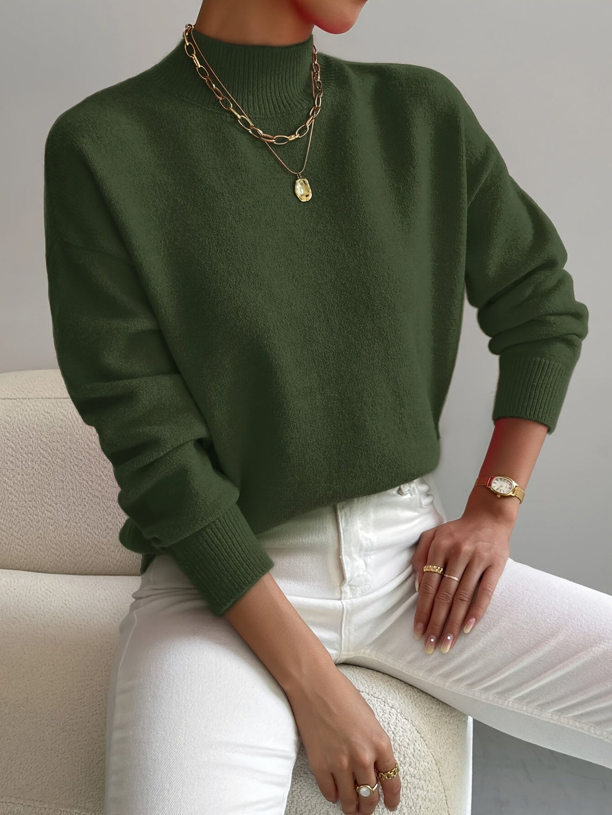 DELAUNAY | Pull Col Montant Doux Christine
