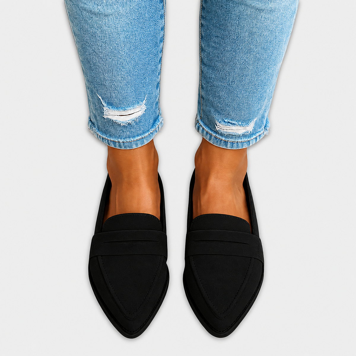 Irene Loafer — Bout pointu effet daim