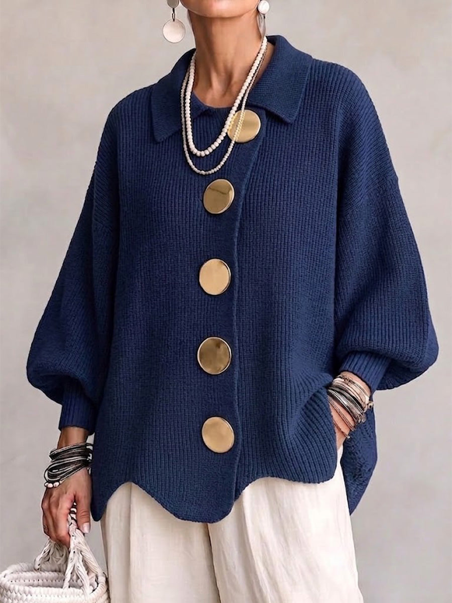 DELAUNAY | Gilet Oversize Boutons Dorés Manon