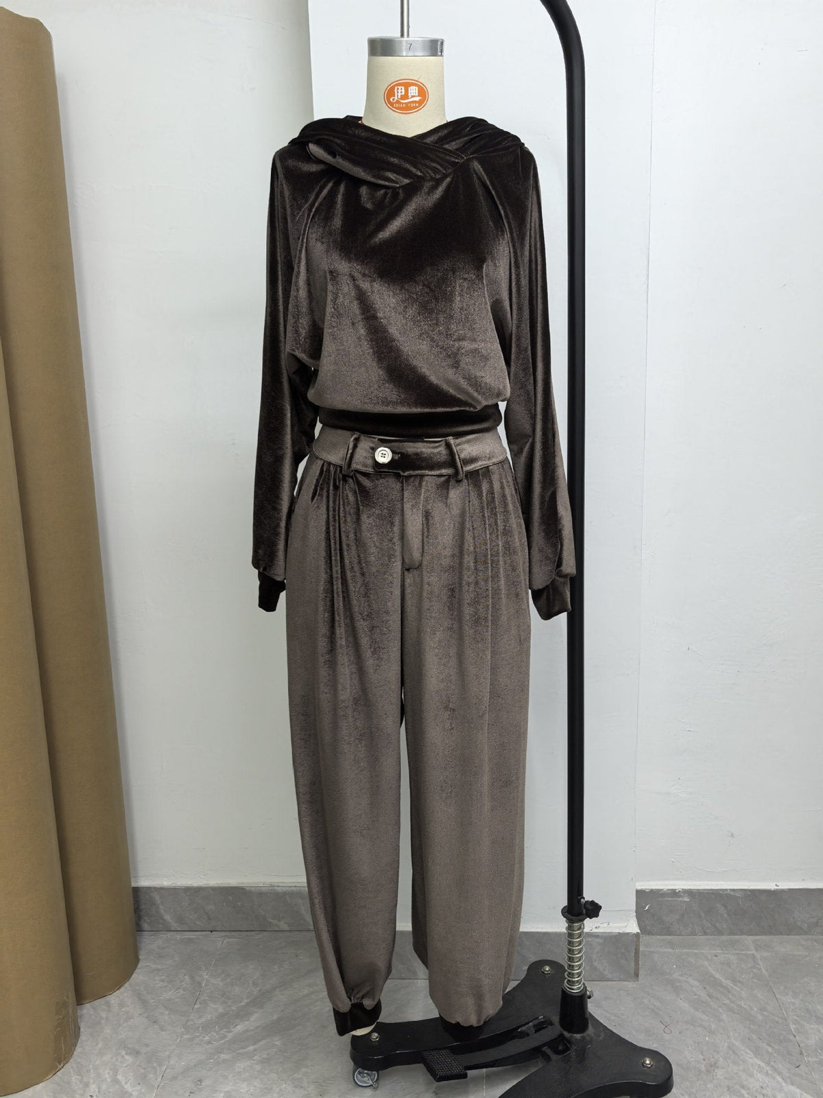 Ensemble sweat à capuche vintage doux et pantalon ample