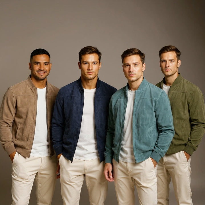 Delaunay | VESTE BOMBER EN CUIR SUEDE HOMME