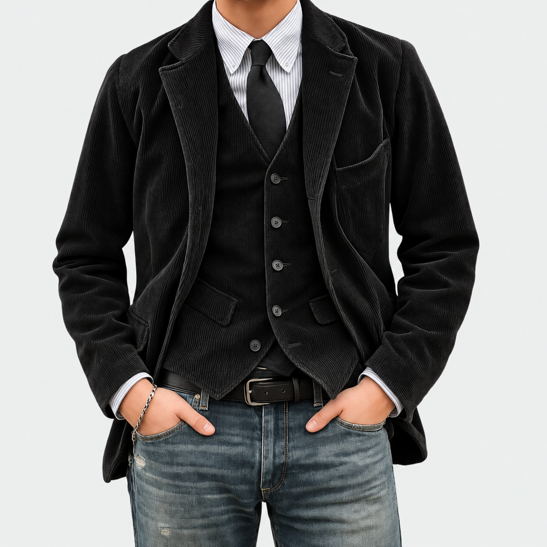 Tommy | Ensemble 2 Pièces : Blazer et Gilet en Velours