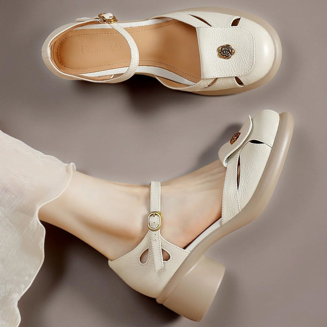 Claire | Sandale Plateforme avec Bride Ajustable