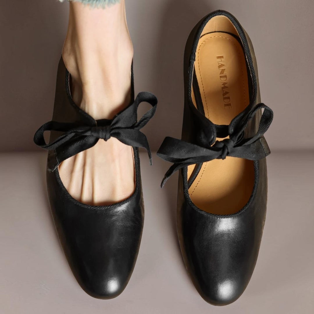 DELAUNAY | Ballerines Cuir à Nœud Sophie