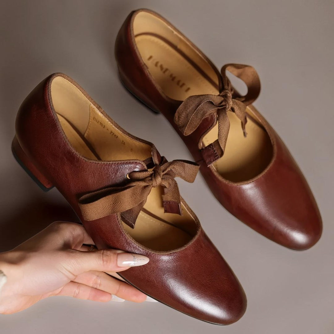 DELAUNAY | Ballerines Cuir à Nœud Sophie