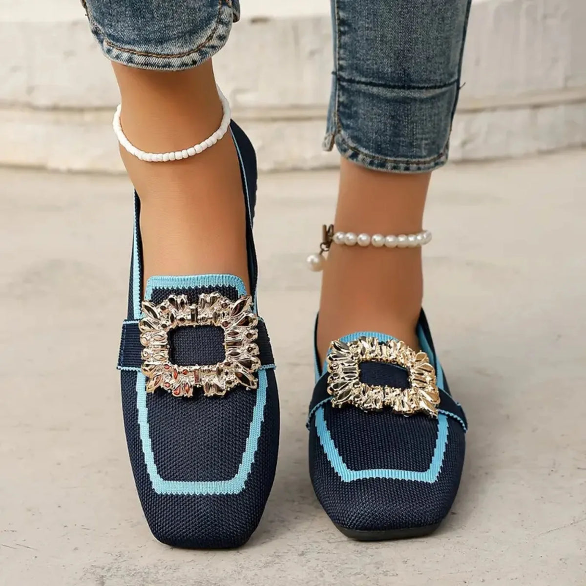 DELAUNAY | Mules Maille Boucle Ornée Manon