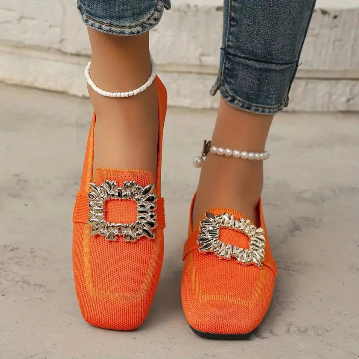 DELAUNAY | Mules Maille Boucle Ornée Manon