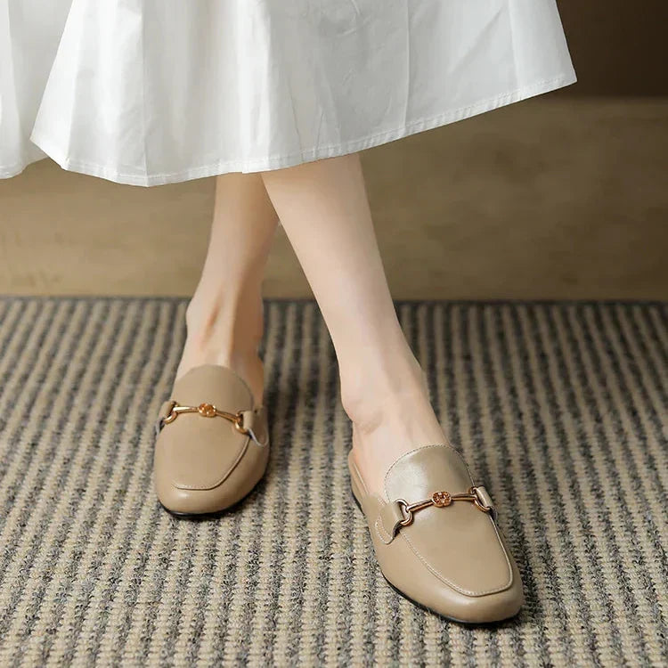 DELAUNAY | Mules Cuir Mors Doré Juliette
