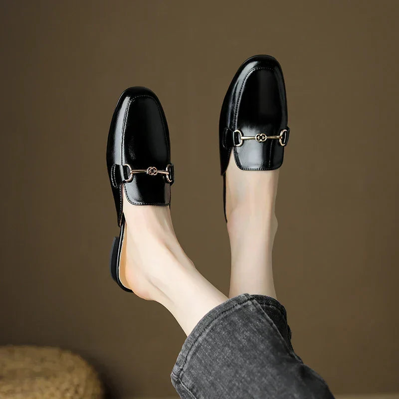 DELAUNAY | Mules Cuir Mors Doré Juliette