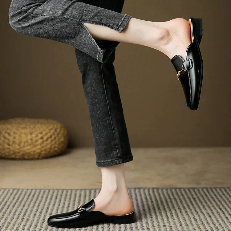 DELAUNAY | Mules Cuir Mors Doré Juliette