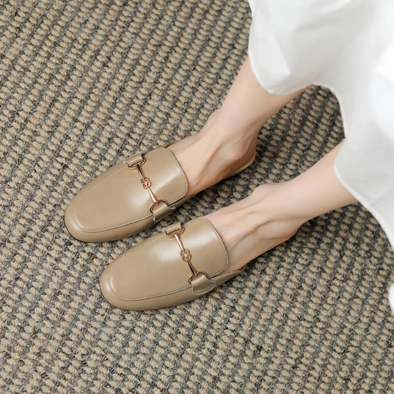 DELAUNAY | Mules Cuir Mors Doré Juliette