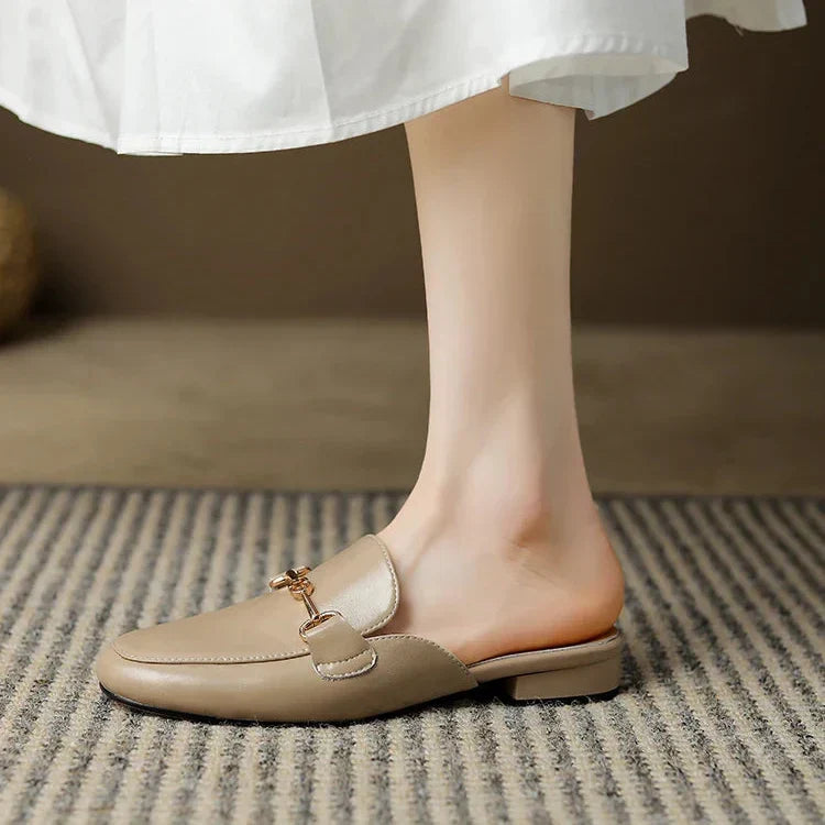DELAUNAY | Mules Cuir Mors Doré Juliette