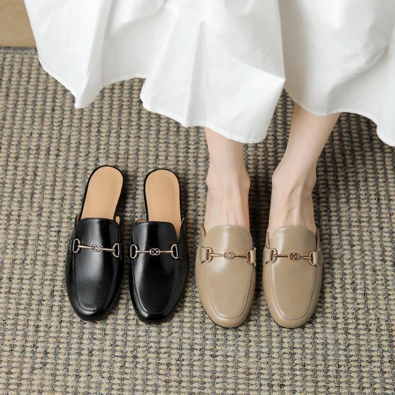 DELAUNAY | Mules Cuir Mors Doré Juliette