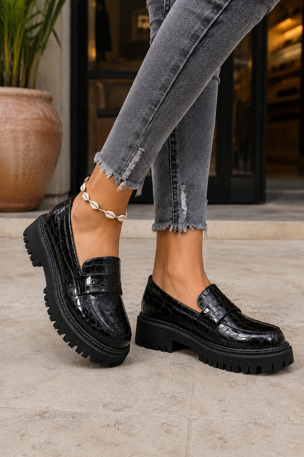 DELAUNAY | Mocassins Vernis Semelle Crantée Florence