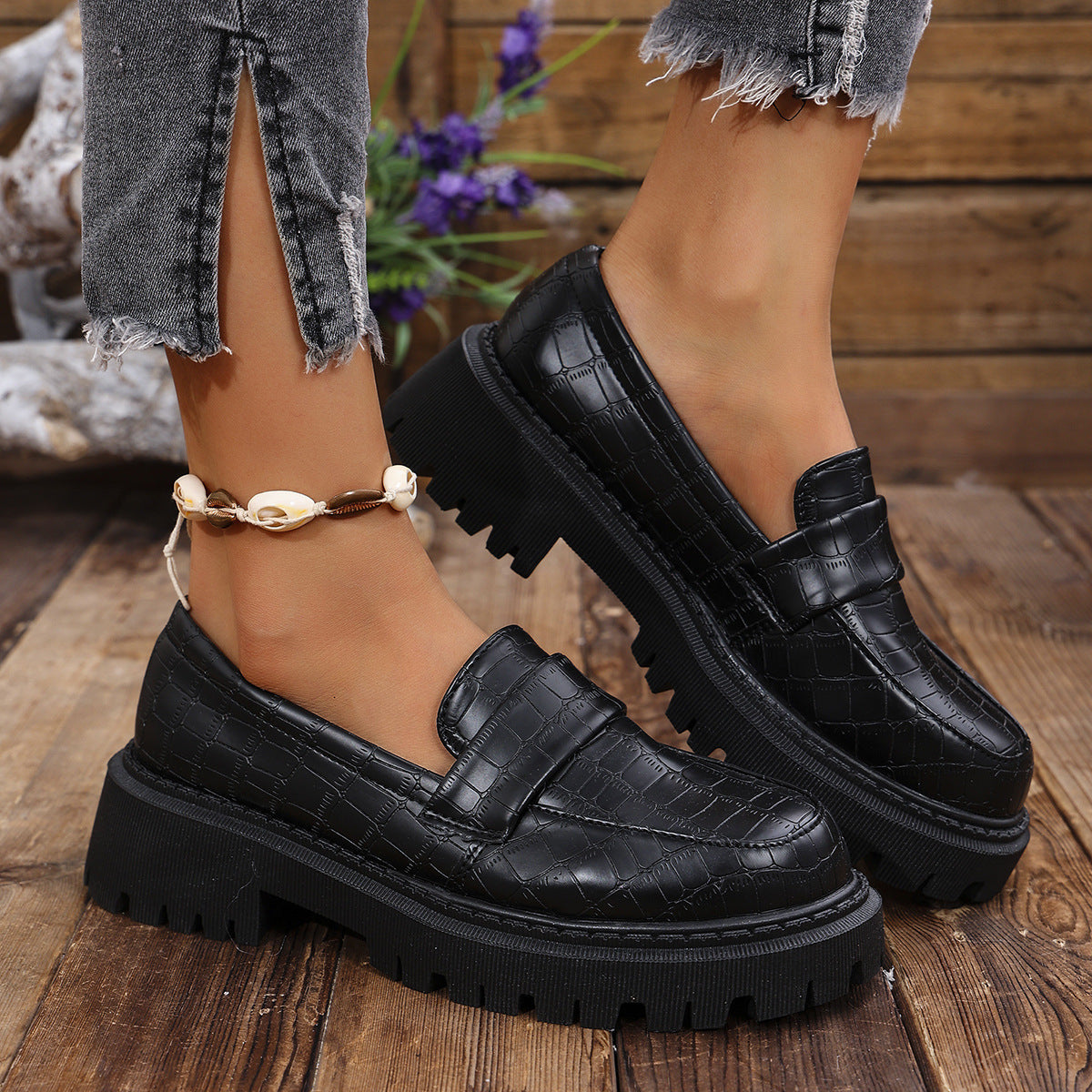 DELAUNAY | Mocassins Vernis Semelle Crantée Florence