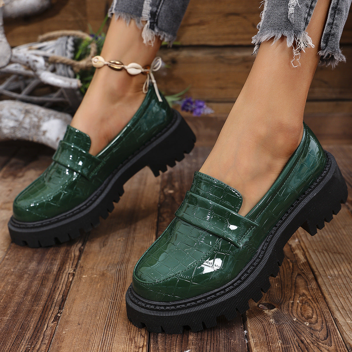 DELAUNAY | Mocassins Vernis Semelle Crantée Florence