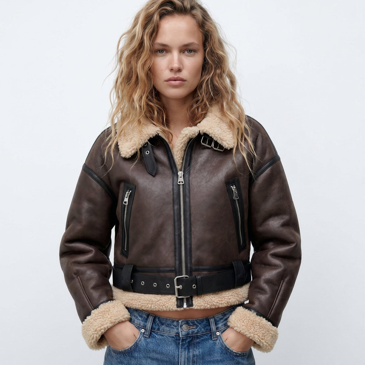 Verena | Veste aviateur courte