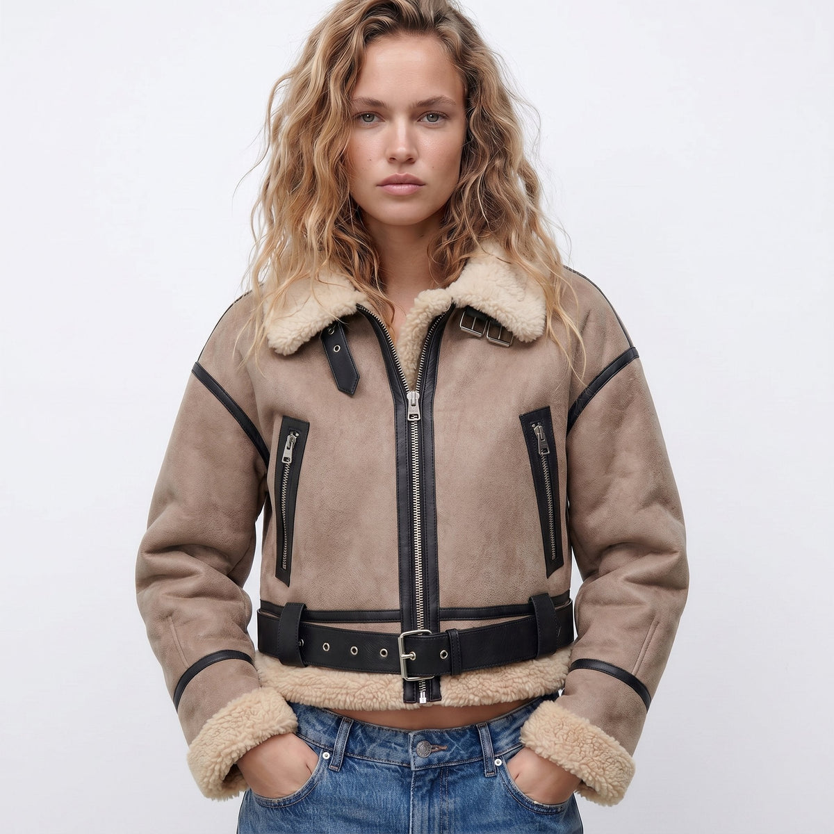 Verena | Veste aviateur courte