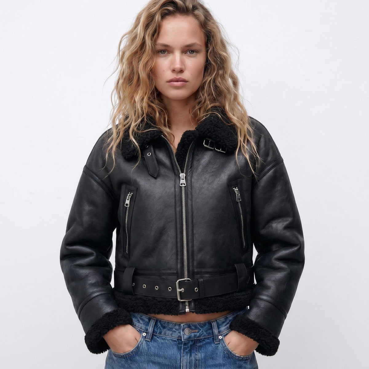 Verena | Veste aviateur courte