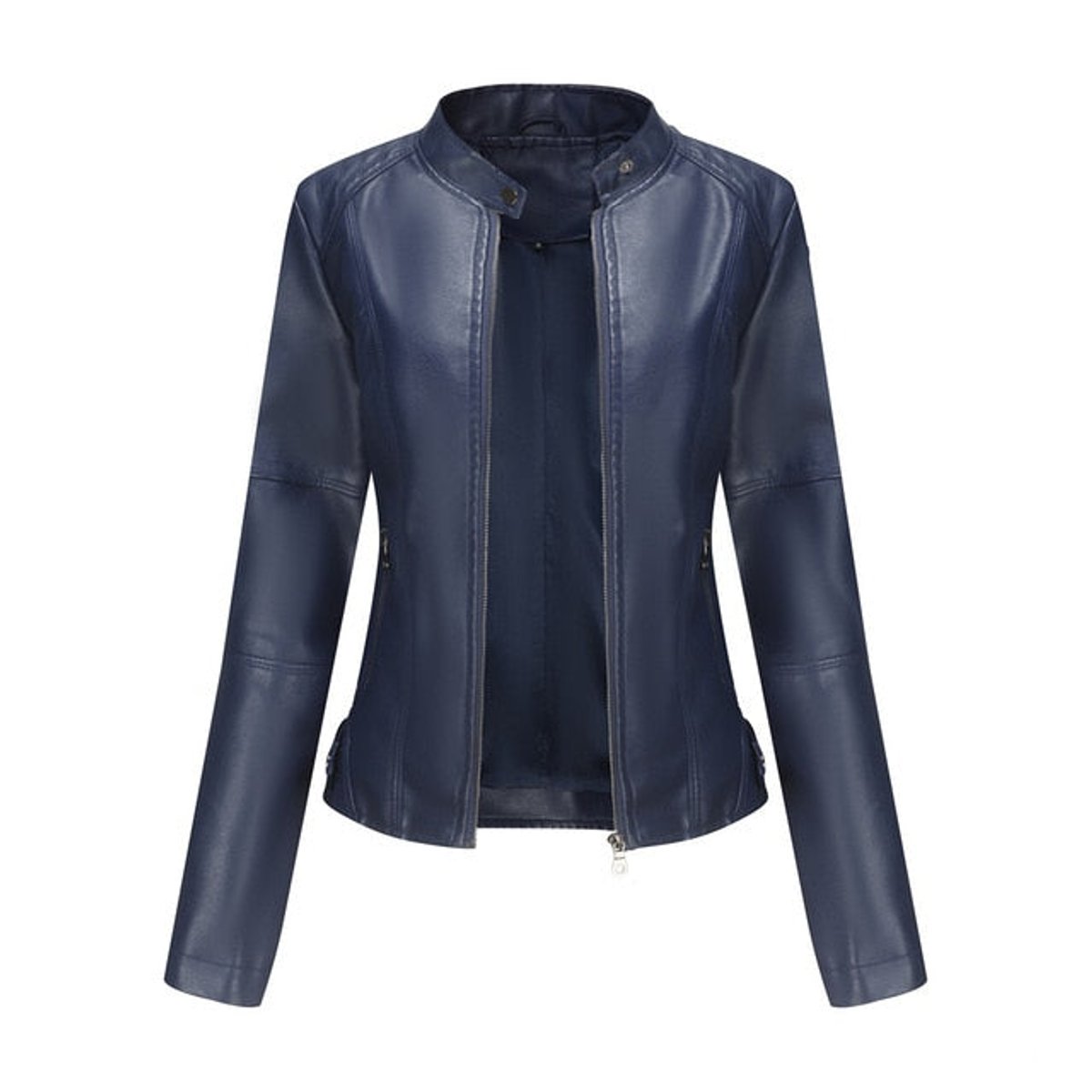 Helen | Veste moto à col montant raffinée