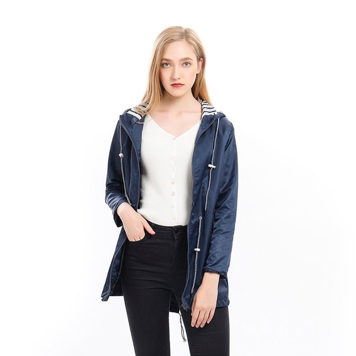 Margaret | Imperméable à capuche avec cordon de serrage