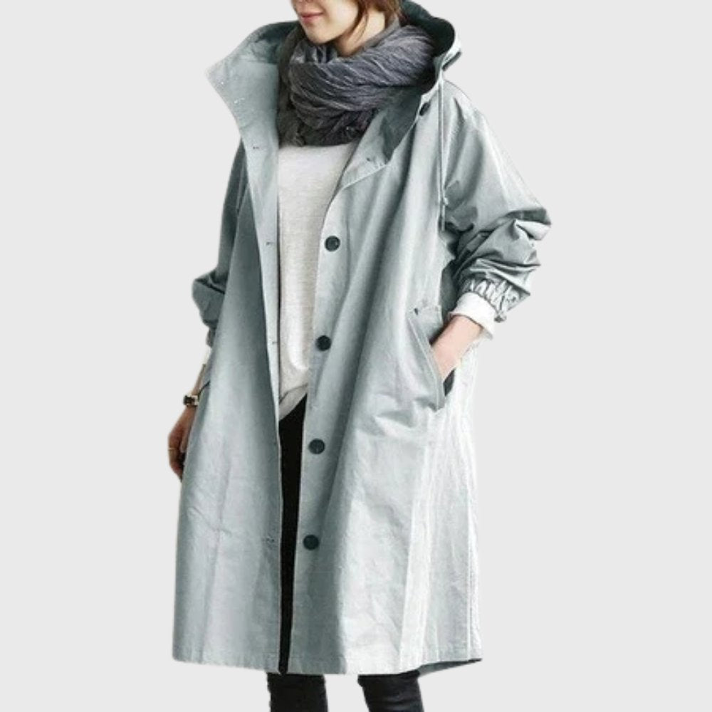 Ruth | Trench long à capuche coupe ample