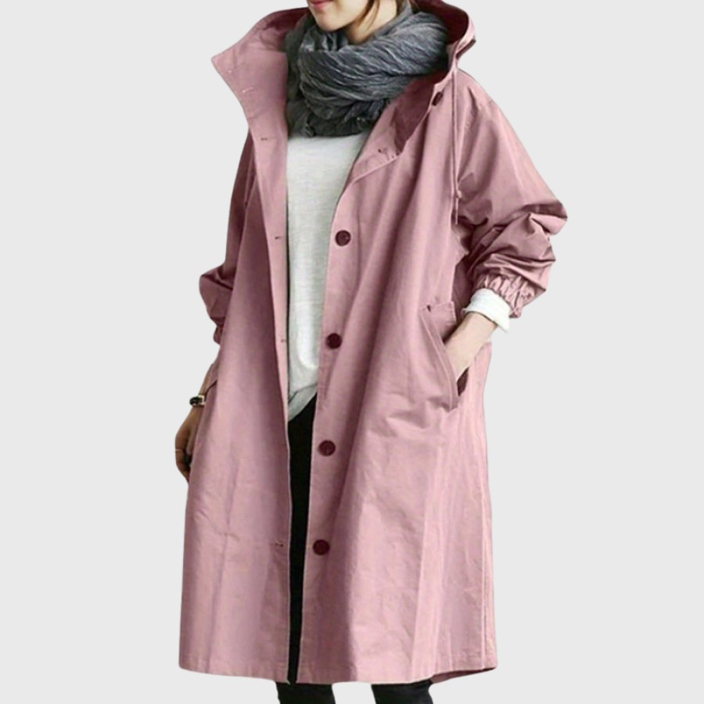 Ruth | Trench long à capuche coupe ample