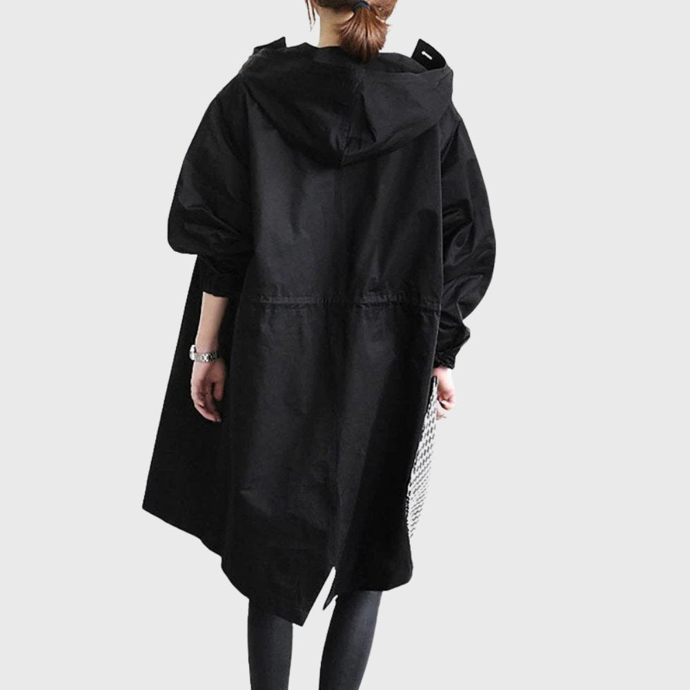 Ruth | Trench long à capuche coupe ample