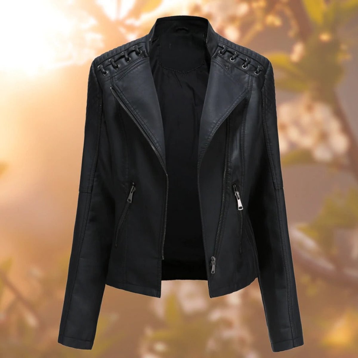 Valentina | Veste zippée au style moto