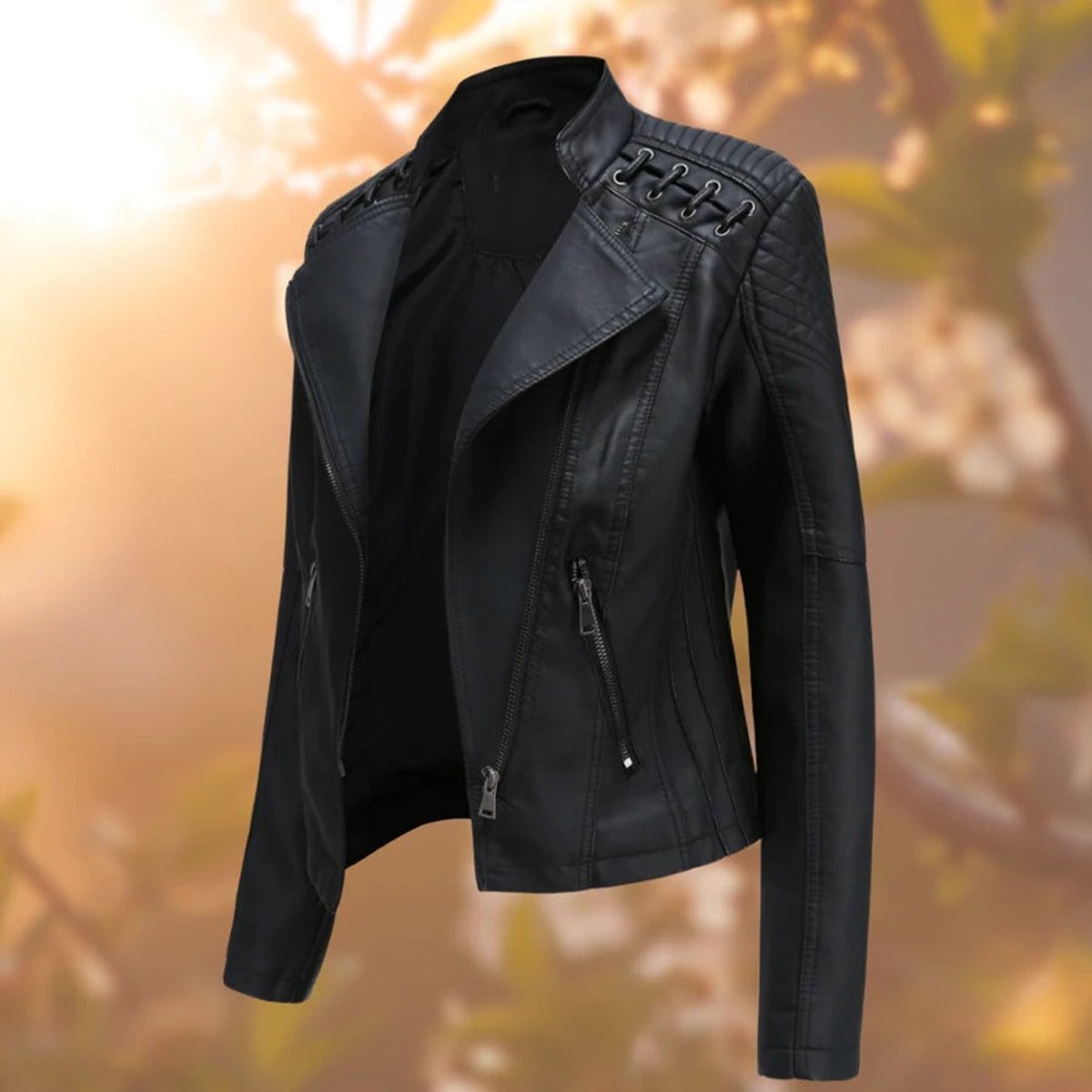 Valentina | Veste zippée au style moto