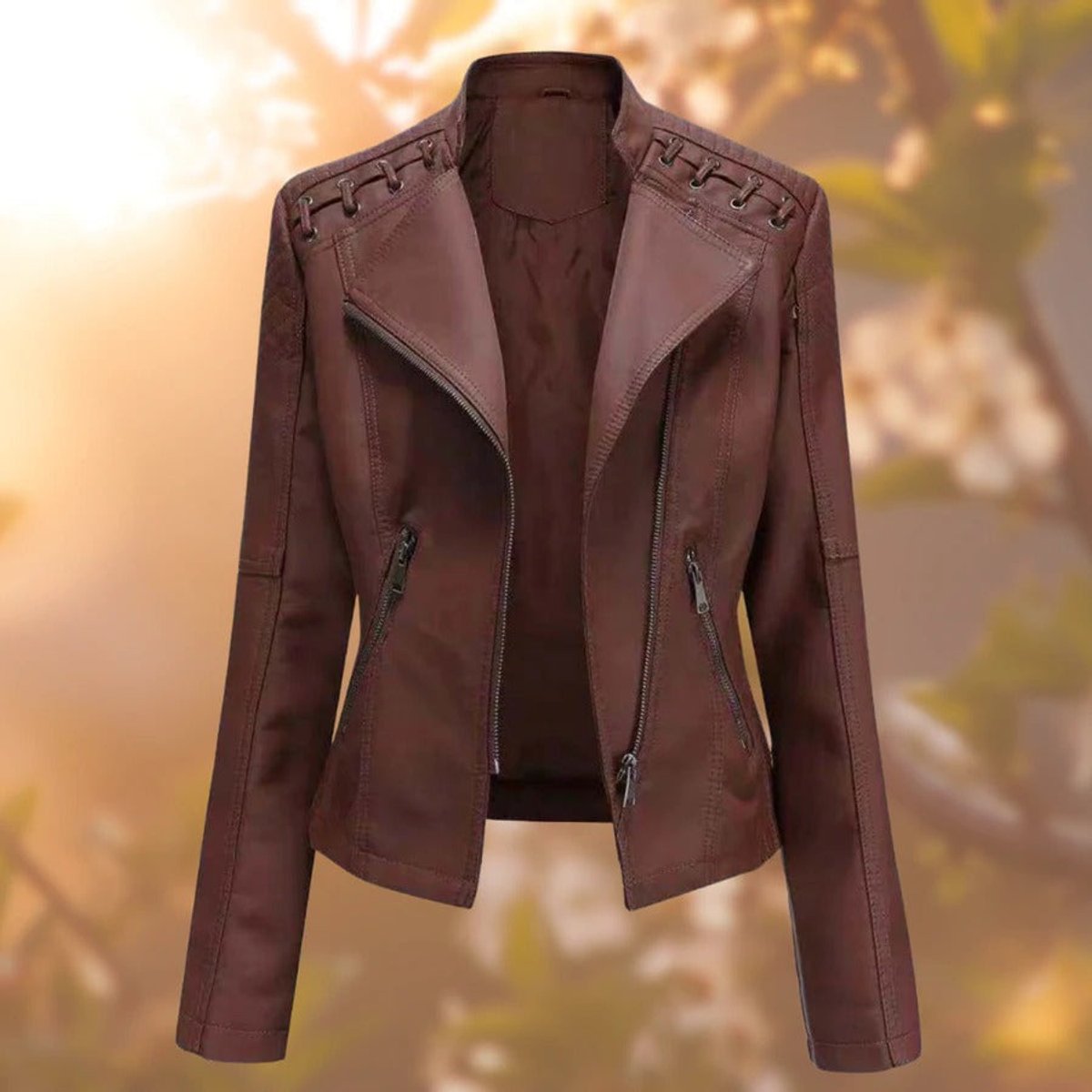 Valentina | Veste zippée au style moto