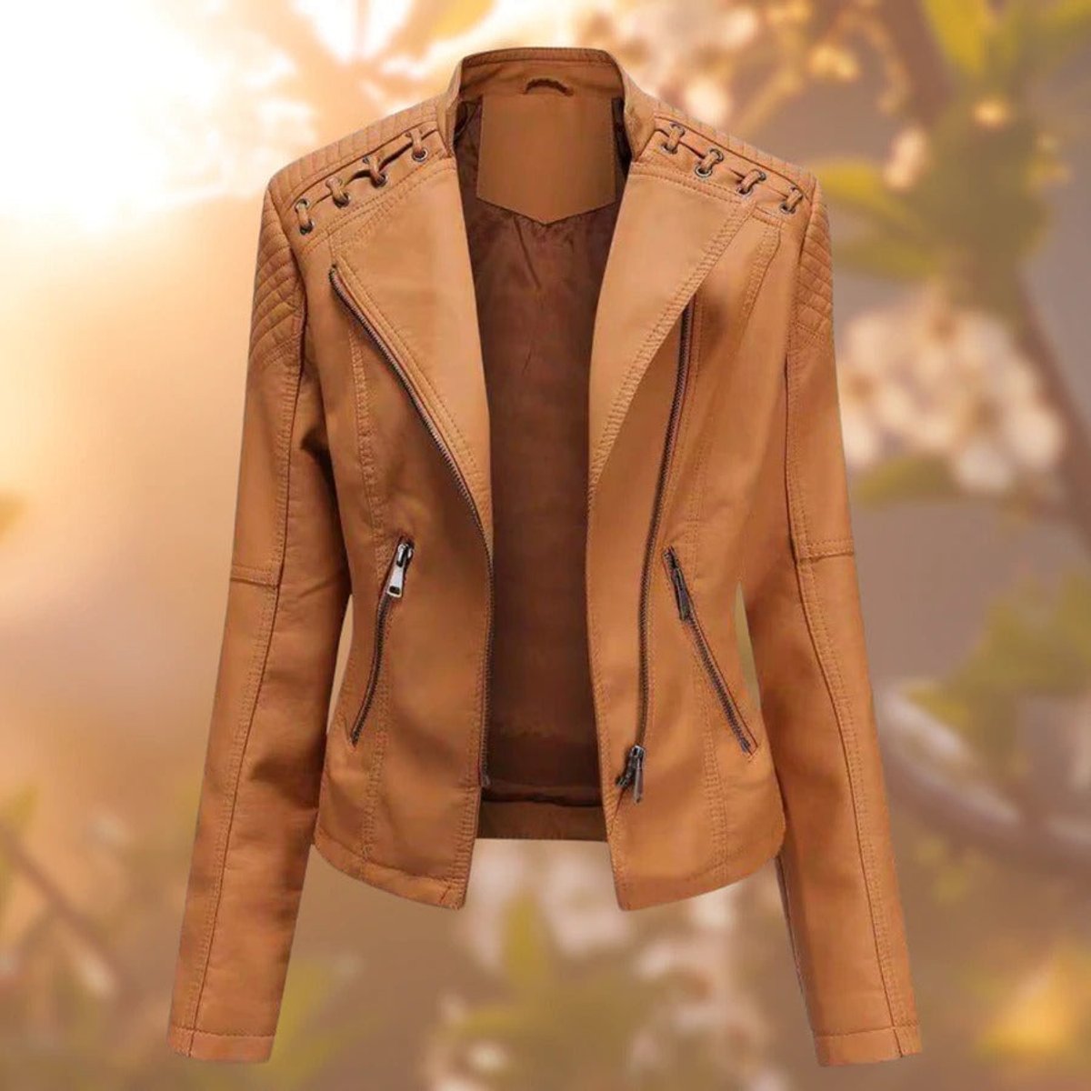 Valentina | Veste zippée au style moto