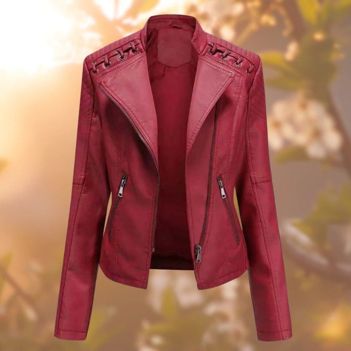 Valentina | Veste zippée au style moto