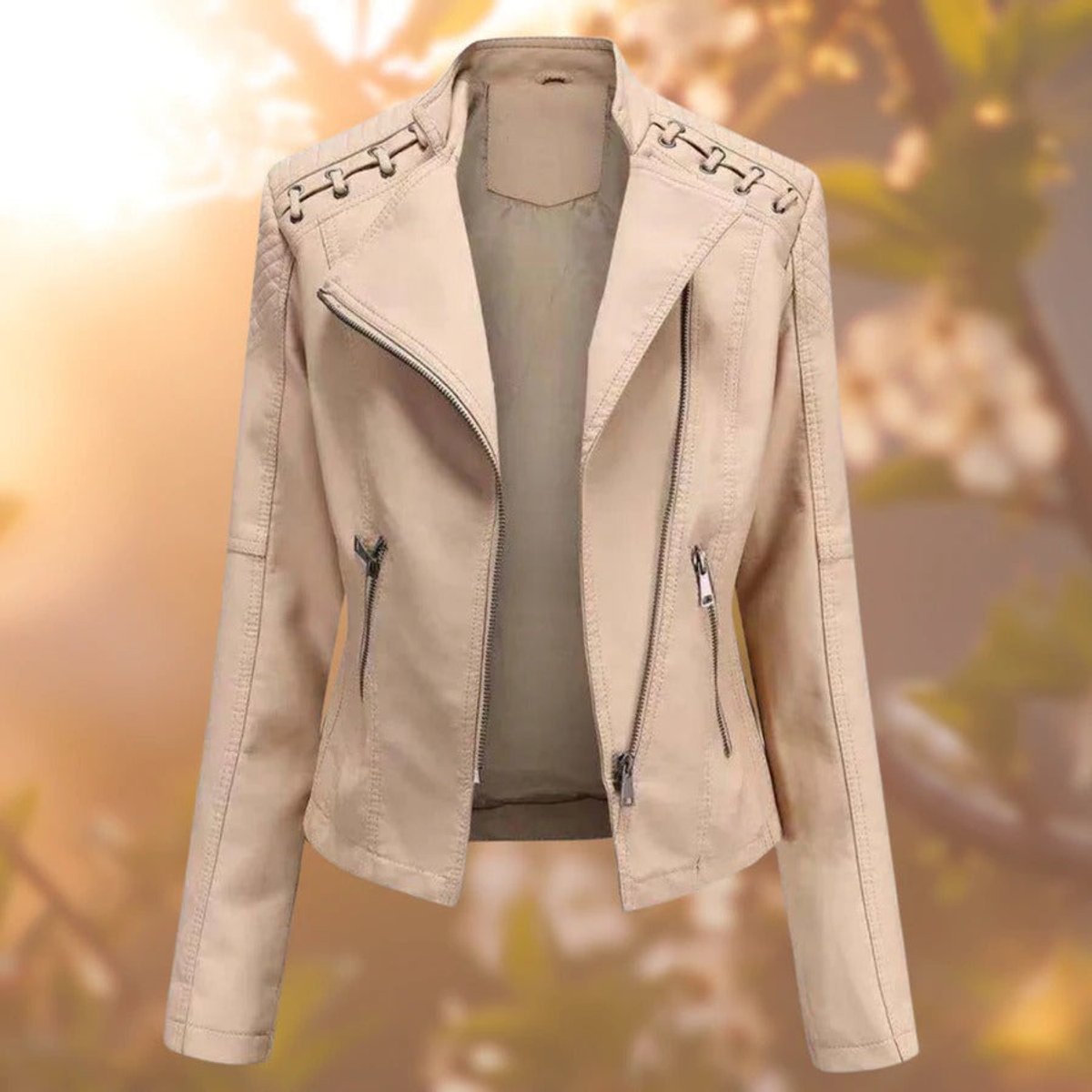 Valentina | Veste zippée au style moto