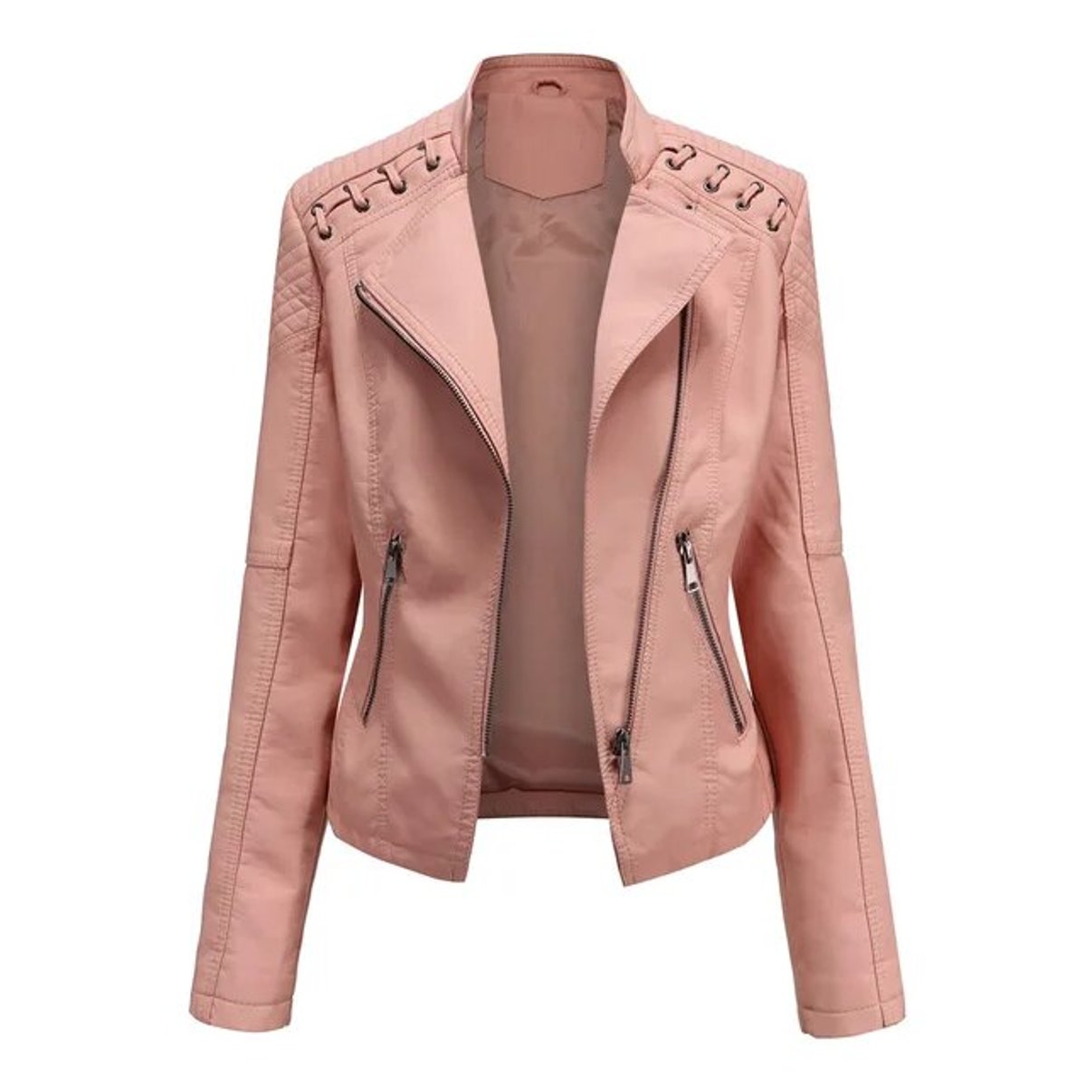 Valentina | Veste zippée au style moto