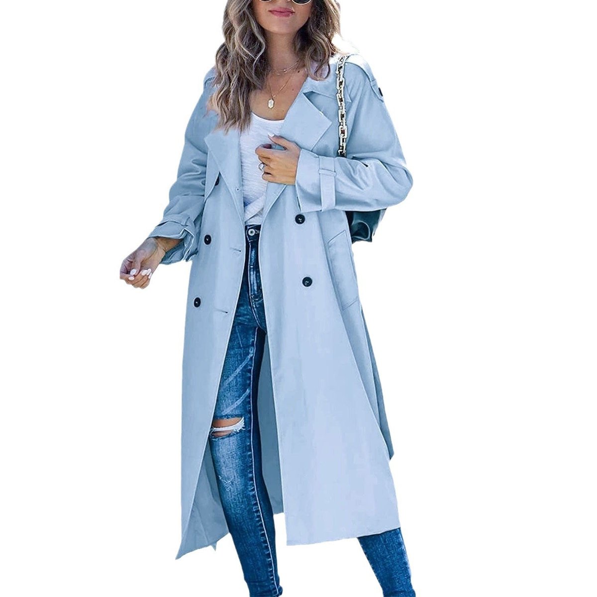 Juliette | Trench-coat long à double boutonnage et ceinture
