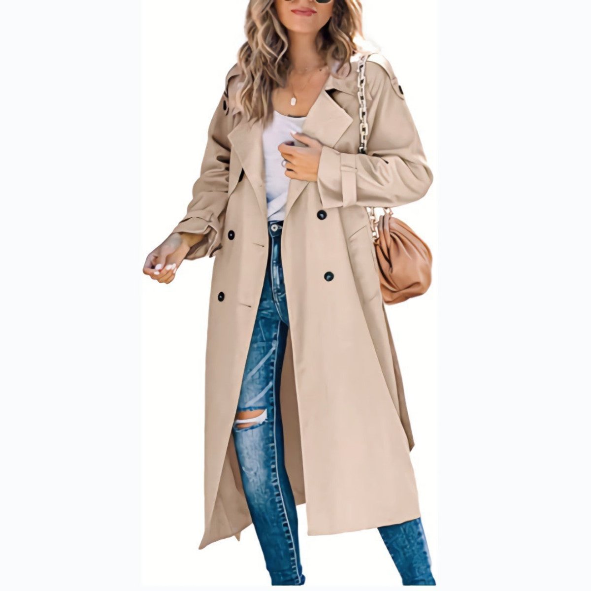 Juliette | Trench-coat long à double boutonnage et ceinture