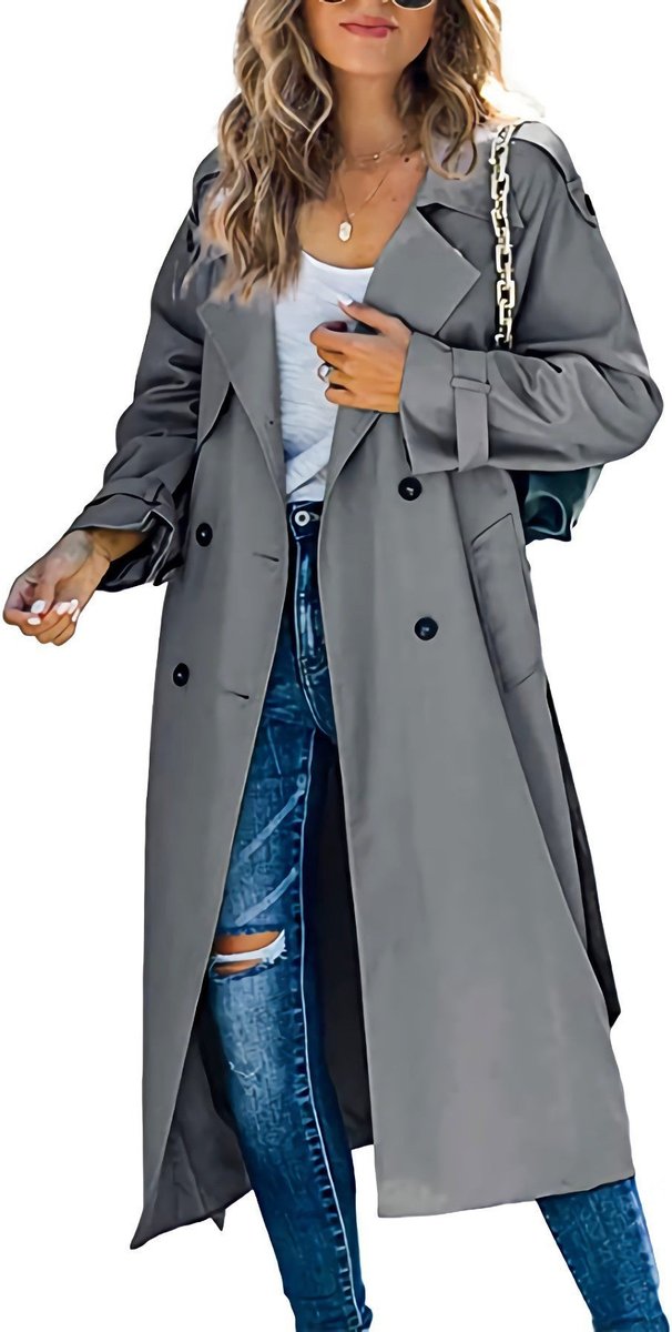 Juliette | Trench-coat long à double boutonnage et ceinture