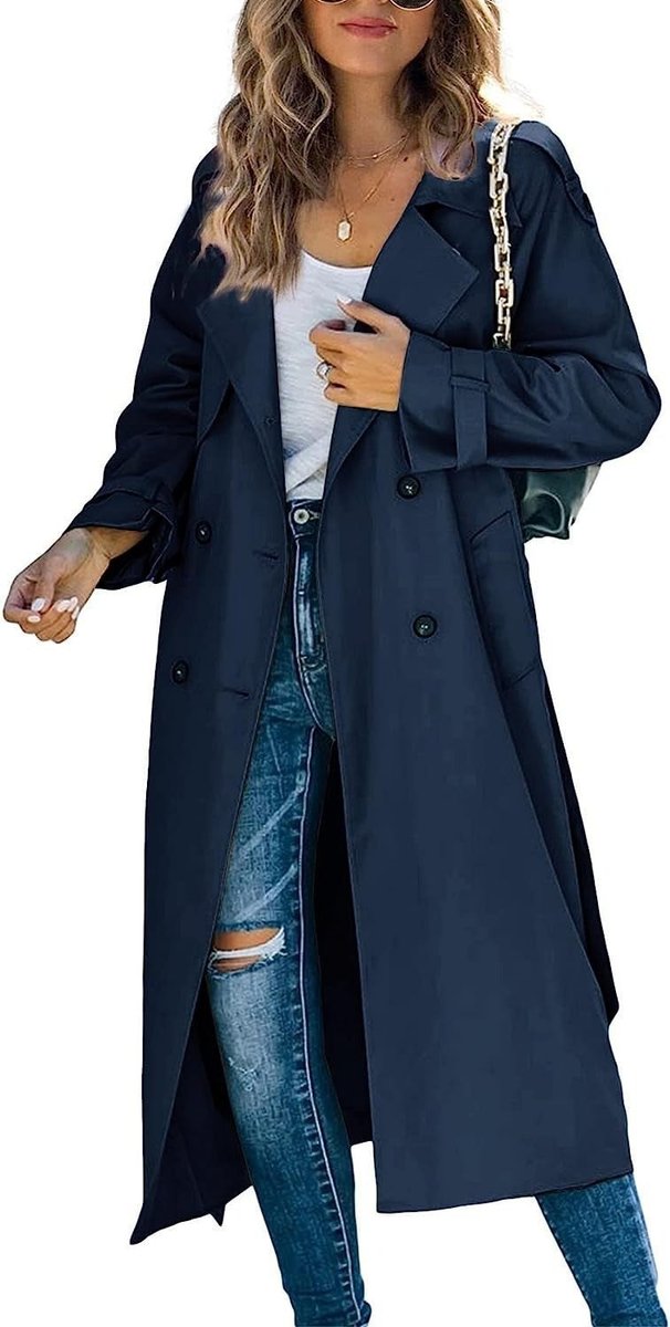 Juliette | Trench-coat long à double boutonnage et ceinture