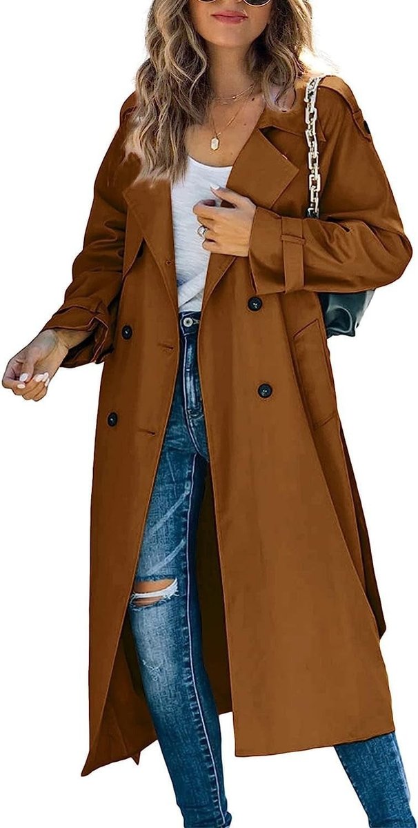 Juliette | Trench-coat long à double boutonnage et ceinture