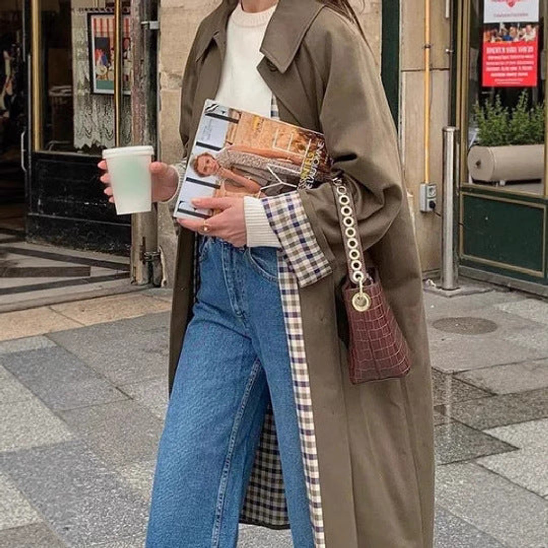 Lucia | Manteau trench long oversize raffiné