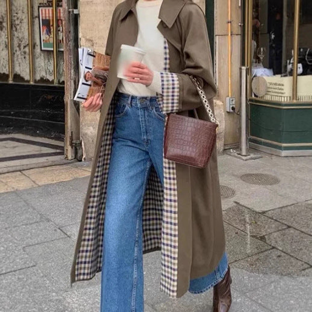 Lucia | Manteau trench long oversize raffiné